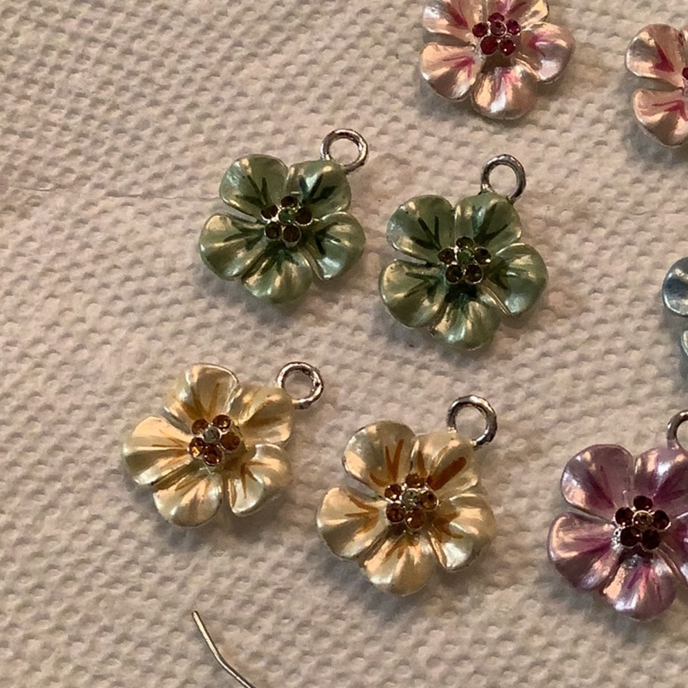 Silver Tone Different Color Replacement Earrings - image 3